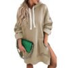 Solid Color Mid-length Loose-fitting Women's Sweater | VaquitaRepublic