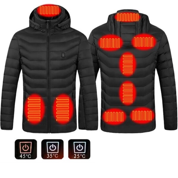 Heated Jacket Coat USB Electric Jacket Cotton Coat Heater Thermal Clothing Heating Vest Men's Clothes Winter | VaquitaRepublic