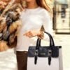 A set of Luxury Leather Handbags Black | VaquitaRepublic