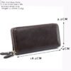 Men's Double Zipper Wallet Long First Layer Cowhide Large-capacity Handbag | ShopDecimals