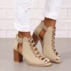 Thick Heel Women's Round Toe Buckle High Heel Sandals | ShopDecimals