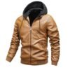 Winter Stand-collar PU Jacket Leather Jacket Men | VaquitaRepublic