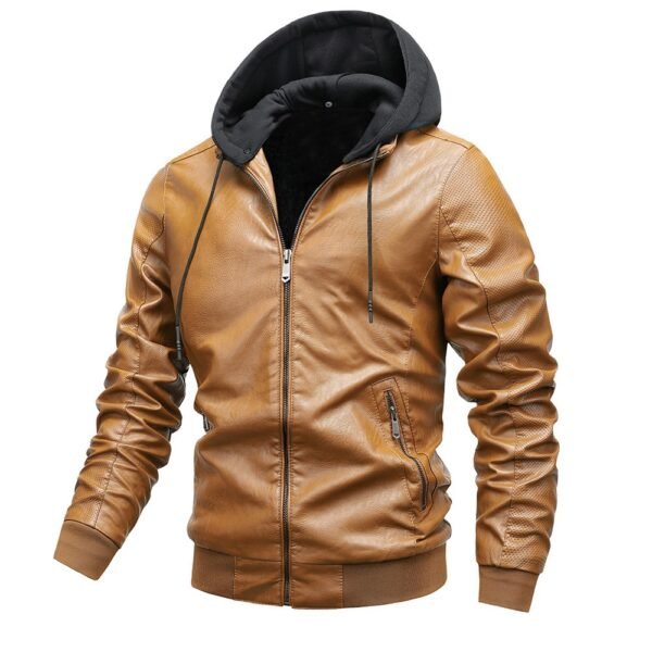 Winter Stand-collar PU Jacket Leather Jacket Men | VaquitaRepublic