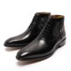 Men's Pointed Leather Boots Front Lace-up  Boots | VaquitaRepublic