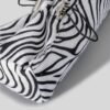 Autumn And Winter Drawstring Ruffle Zebra Stripes Underarm Bag Women | VaquitaRepublic