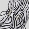 Autumn And Winter Drawstring Ruffle Zebra Stripes Underarm Bag Women | VaquitaRepublic