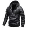 Winter Stand-collar PU Jacket Leather Jacket Men | VaquitaRepublic