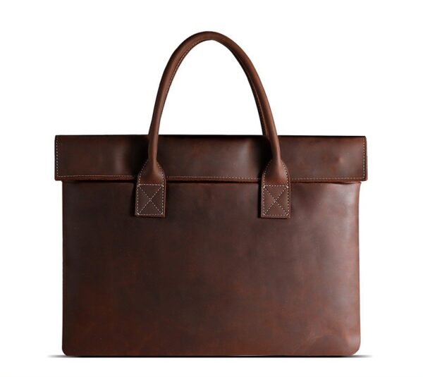 Vintage Crazy Horse Leather Laptop Bag | ShopDecimals