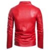 Men's Ouma Motorcycle Casual Stand Collar Leather Jacket | VaquitaRepublic