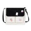 Mori Student Messenger Bag Female Cute Girl Heart Hit Color Single Shoulder Bag | VaquitaRepublic