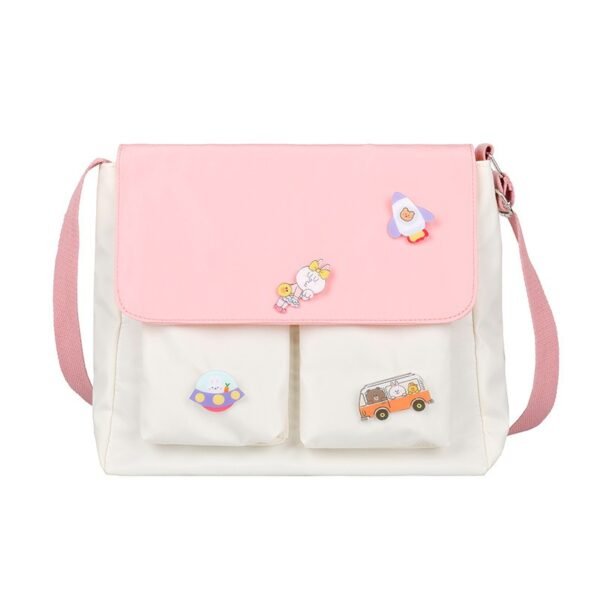 Mori Student Messenger Bag Female Cute Girl Heart Hit Color Single Shoulder Bag | VaquitaRepublic