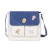 Mori Student Messenger Bag Female Cute Girl Heart Hit Color Single Shoulder Bag | VaquitaRepublic