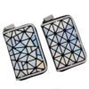 Geometric Rhombus Wallet Female Laser Short Wallet Zipper Lady Change Card Holder | VaquitaRepublic