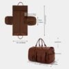 Travel Convenient Portable Garment Bag PU Leather Luggage Bag | VaquitaRepublic