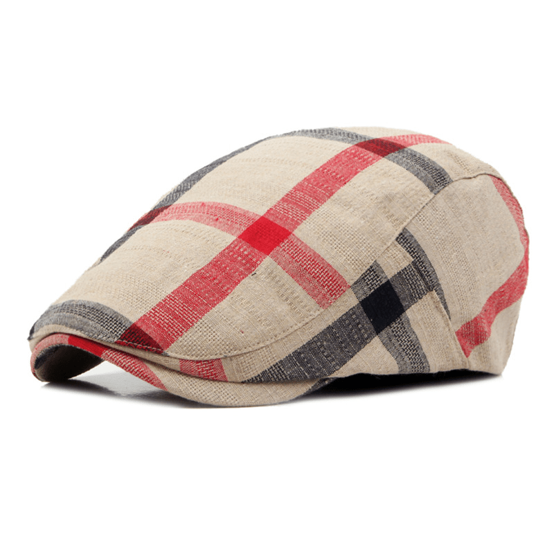 British Style Classic Retro Plaid Cap Men | ShopDecimals