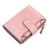 Short Multiple Card Slots Buckle Driving License Card Holder Zipper Wallet | VaquitaRepublic