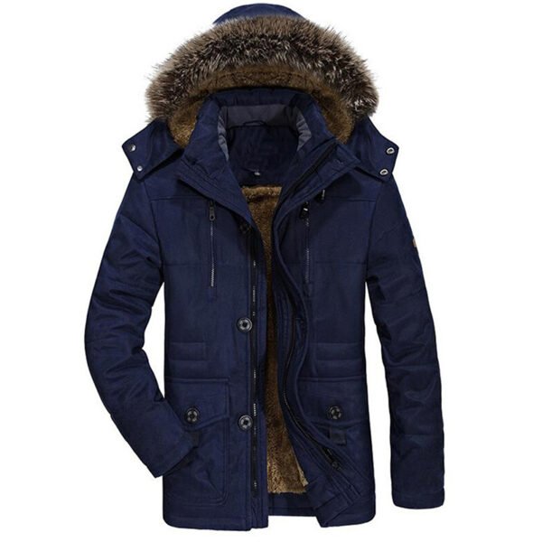 Winter Thick Casual Men Hooded Overcoats Windproof Parka Velvet Warm Coat | VaquitaRepublic