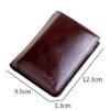 Men's Wallet Short Zipper Buckle Oil Wax Leather | VaquitaRepublic
