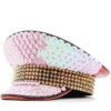 Women's Wedding Cap Pink Sequin Diamond Photography Hat Peaked Cap Party Carnival Flat-top Hat Performance Cap | VaquitaRepublic