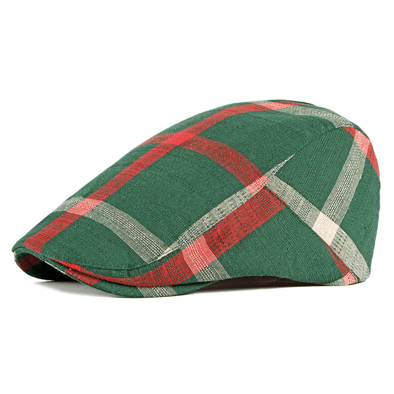 British Style Classic Retro Plaid Cap Men | ShopDecimals