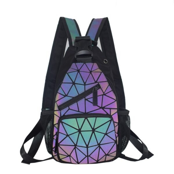 Geometric Rhombus Backpack Ever-changing Shoulder Bag Men And Women Phantom Color Luminous Shoulder Bag Female Chest Bag | VaquitaRepublic