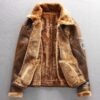 Plush Padded Lamb Fur And Fur Men's Coat | VaquitaRepublic