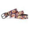 Pure Cowhide Printed Rainbow Graffiti Leather Decorative Belt | VaquitaRepublic