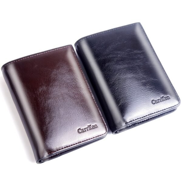 Men's Wallet Short Zipper Buckle Oil Wax Leather | VaquitaRepublic