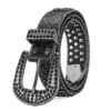 Men Women Alloy Belt Punk Rock Rivet Rhinestone | VaquitaRepublic