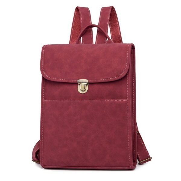 Flip PU College Student Small Schoolbag Leisure Shopping Backpack | VaquitaRepublic