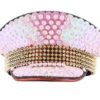 Women's Wedding Cap Pink Sequin Diamond Photography Hat Peaked Cap Party Carnival Flat-top Hat Performance Cap | VaquitaRepublic