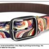 Pure Cowhide Printed Rainbow Graffiti Leather Decorative Belt | VaquitaRepublic