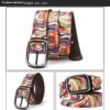 Pure Cowhide Printed Rainbow Graffiti Leather Decorative Belt | VaquitaRepublic