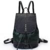 Retro High-Capacity college Leather Backpack Bag | VaquitaRepublic