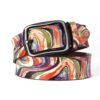 Pure Cowhide Printed Rainbow Graffiti Leather Decorative Belt | VaquitaRepublic