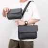 Men's Contrast Color Matte Fashion Retro Crossbody Shoulder Bag | VaquitaRepublic