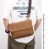 Men's Contrast Color Matte Fashion Retro Crossbody Shoulder Bag | VaquitaRepublic