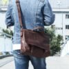 Cowhide Men's Shoulder Messenger Bag | VaquitaRepublic