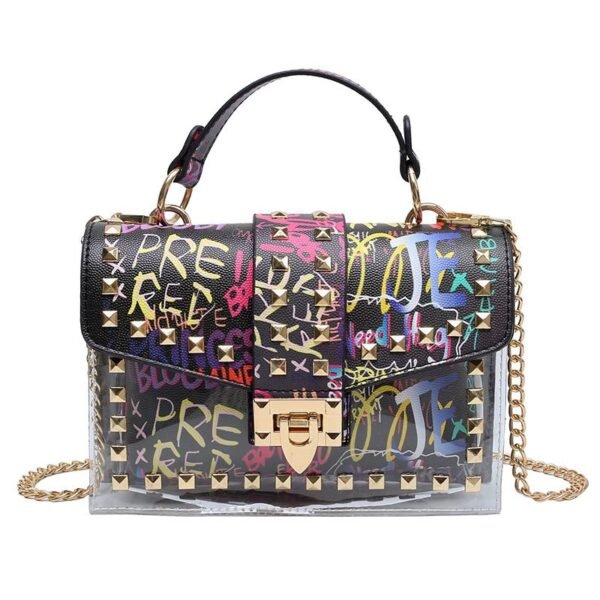 Studded Graffiti All-match Picture And Mother Shoulder Messenger Bag  | VaquitaRepublic