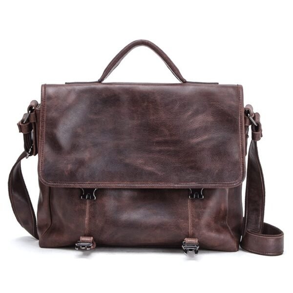 Cowhide Men's Shoulder Messenger Bag | VaquitaRepublic