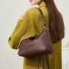 All-match Commute First Layer Cowhide Geometric Pillow Bag | VaquitaRepublic