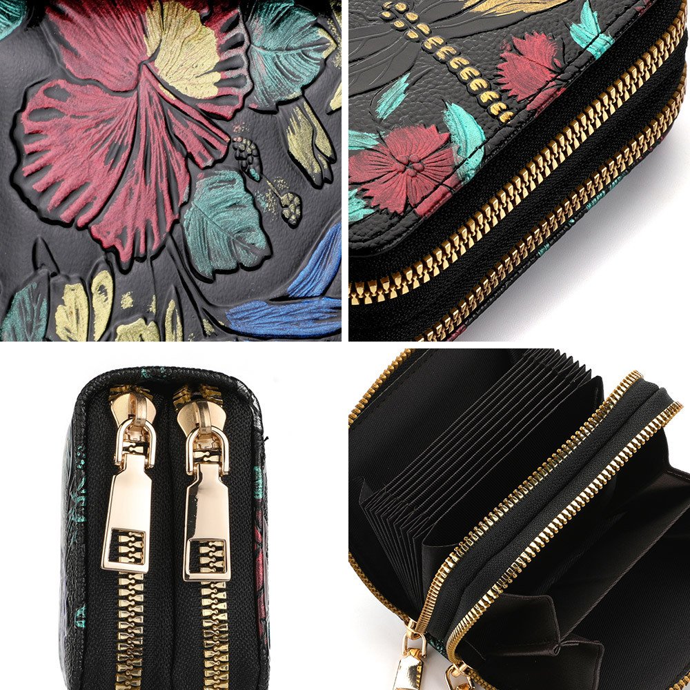 Women's Multiple Card Slots Hand-painted Wallet Double Layer | VaquitaRepublic