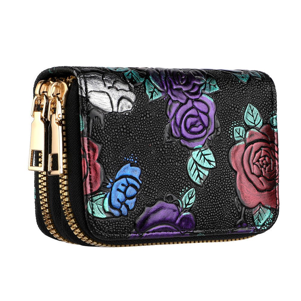 Women's Multiple Card Slots Hand-painted Wallet Double Layer | VaquitaRepublic