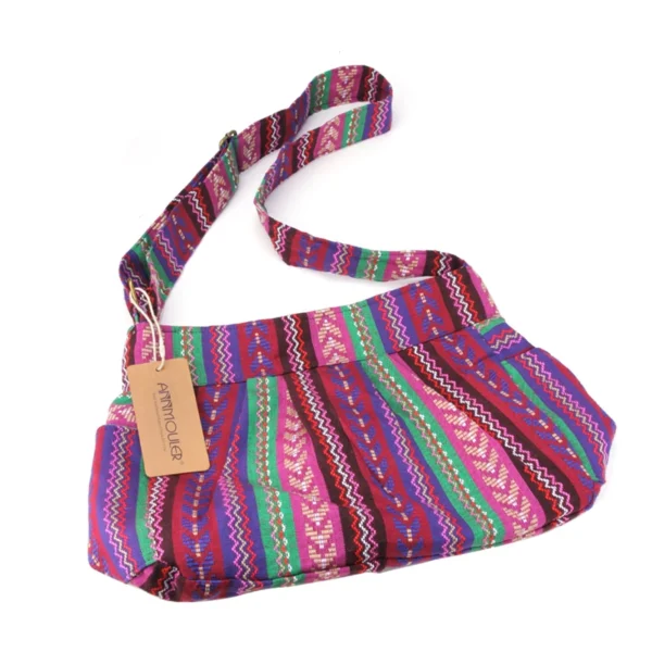 Women's Bag Quality Crossbody Bag Large Capacity Tribal Bag Multi-pockets Cotton Purse Bohemian Style Hobo Bag | VaquitaRepublic