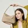 All-match Commute First Layer Cowhide Geometric Pillow Bag | VaquitaRepublic
