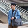 Casual PU Leather Trendy Retro Men's Shoulder Bag | VaquitaRepublic