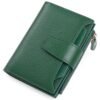 Women's Leather Short Wallet European And American Milled First Layer Cowhide Wallet | VaquitaRepublic