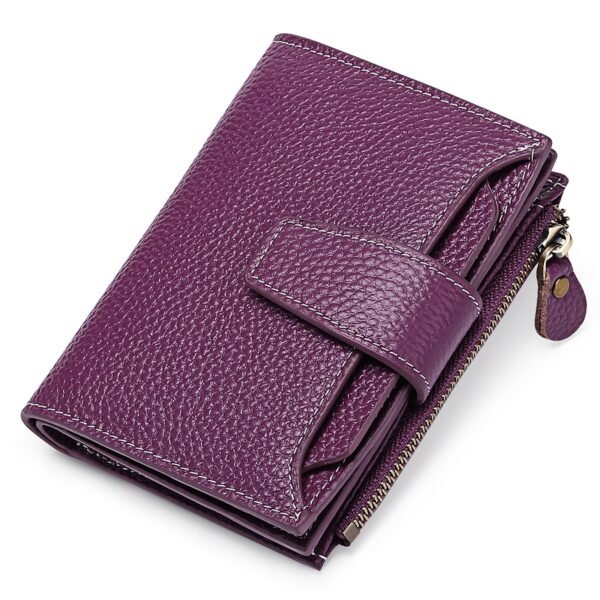 Women's Leather Short Wallet European And American Milled First Layer Cowhide Wallet | VaquitaRepublic