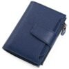 Women's Leather Short Wallet European And American Milled First Layer Cowhide Wallet | VaquitaRepublic
