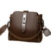 Soft Leather Bucket Large Capacity Handbag Crossbody Bag | VaquitaRepublic